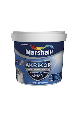 Marshall Akrikor Silikonlu+Akrilik Su Bazlı Dış Cephe Boya 2.5 Lt