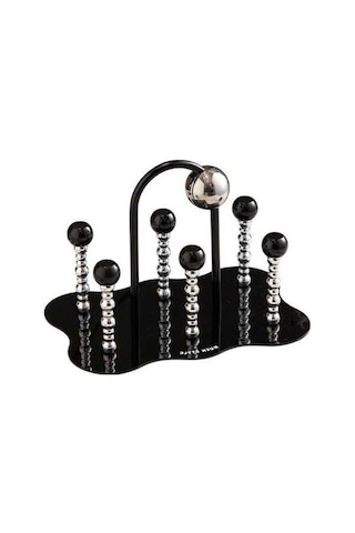 Trendooze 6 Süzgeci Yemek Masası Bardak Kurutma Rafı Ters Ofis Siyah Siyah