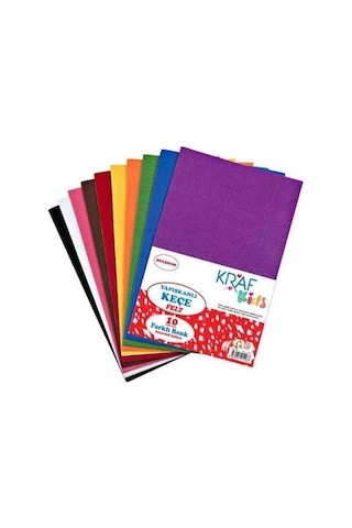 Kraf Kıds Keçe 20X30 Yapışkanlı 10'Lu