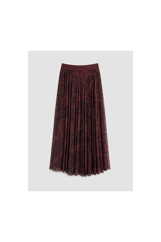 Lc Waikiki Alıta Cıty Farkıyla Lcwaıkıkı Classic Bordo Şifon Desenli Uzun Kadın Etek Bordo - 931508937 Bordo