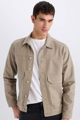 DeFacto %100 Pamuk Slim Fit Dar Kesim Düğmeli Cepli Mevsimlik Baharlık Jean Ceket B8155AX25SPKH465