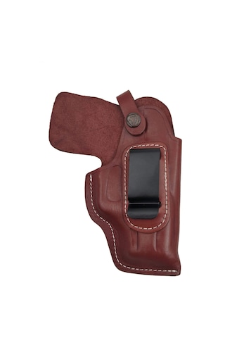 Canik Tp9 Sub Elite Uyumlu Namlu Ucu Kapalı Kemeriçi Kahverengi Deri Silah Kılıfı