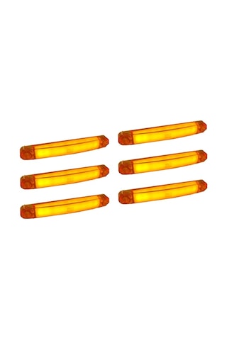 6 Adet Neon Led Lamba Slim Model Turuncu 12-24 Volt