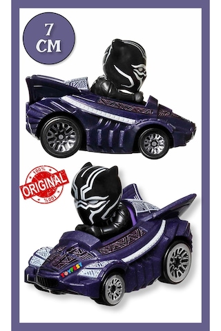Racerverse Tekli Model Araba - Figürlü Yarış Arabası - Marvel Black Panther Kara Panter - 7 Cm