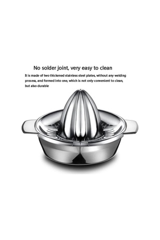 Novahub Taşınabilir Limon Portakal Sıkacağı, 304 Paslanmaz Çelik, Manuel Meyve Suyu Makinesi, Yatay Tasarım, Pratik Mutfak Aksesuarı Gümüş