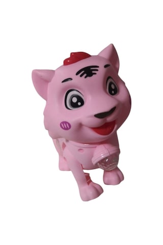 Işıklı Ve Sesli Yürüyen Sevimli Hayvan Oyuncak Pembe Renk