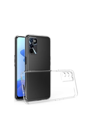 Oppo A16 Kılıf Kamera Korumalı Süper Silikon Kapak Renksiz