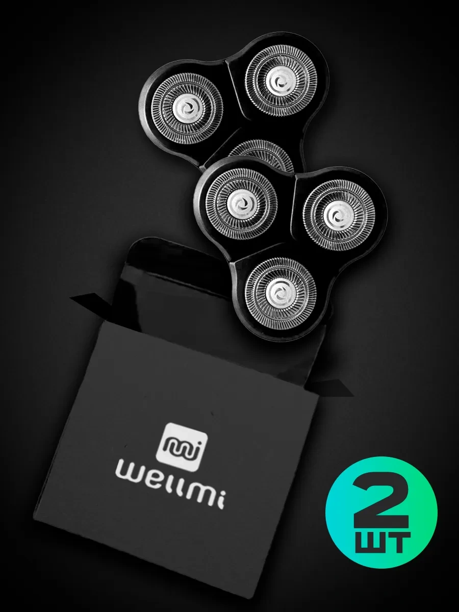 Wellmi Wmi W300 Elektrikli Tıraş Makinesi İçin Değiştirilebilir Tıraş Başlıkları 2 Adet 266046263