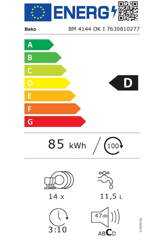 Beko BM 4144 OK I 4 Programlı 14 Kişilik Bulaşık Makinesi