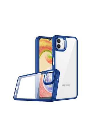 Zore Galaxy Uyumlu A04 Kılıf Flora Kapak - Lacivert Lacivert