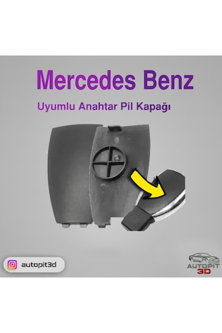 Autopit 3d Mercedes Benz Uyumlu Anahtar Pil Kapağı