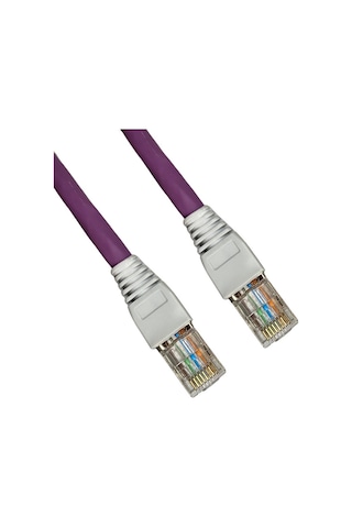 Cat7 Patch Kablo 10 Metre U/utp Lszh %100 Saf Bakır Cu/cu 10 Gigabit 600mhz - Mor