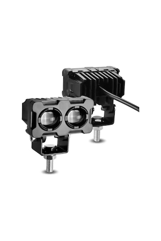 Robot Sis Farı Çift Renk Sarı-beyaz Araç Motosiklet Led Lamba Çift Gözlü 50w Metal 2 Adet