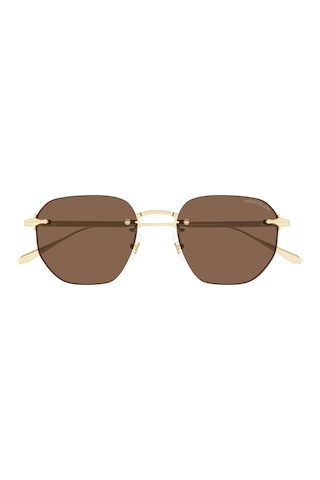 Mont Blanc Mb0405s 002 51 Unisex Güneş Gözlüğü Altın