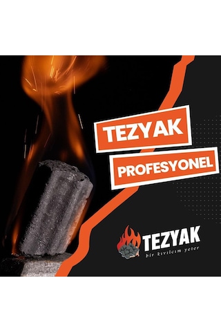Tezyak Pro Tek Kibritle Yanan Mangal Kömürü 200dk 2kg Paket