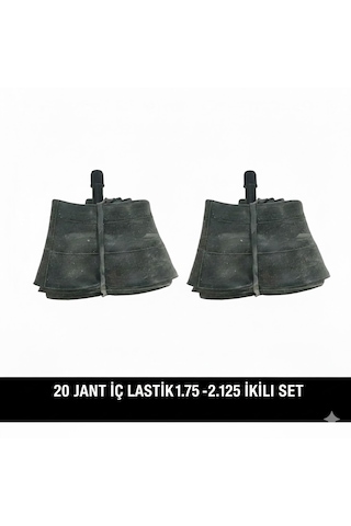 Güçlü Bisikletmotosiklet 20 Jant İç Lastik 2'li Set - 20x1.75 / 2.125 Uyumlu - Oto Kalın Sibop 2 Adet Bisiklet İç Lastiği