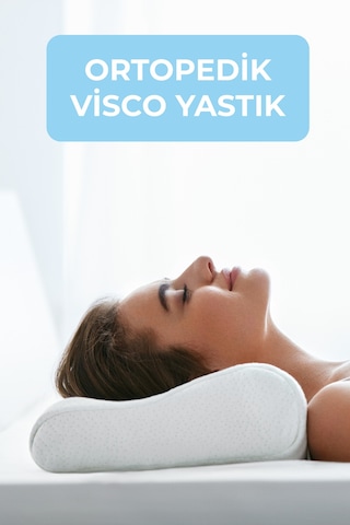 Viscofoam Ortopedik Visco Yastık Boyun Düzleşmesi Destekli Lüks Ortapedik Yastık
