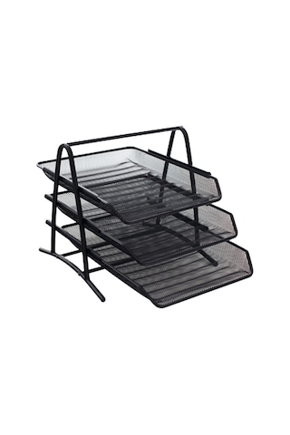 Globox Evrak Rafı Metal 3 Lü Siyah 6255