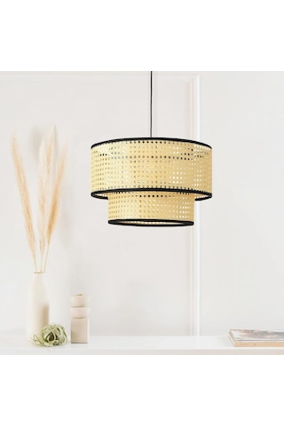 Rattan Serisi İki Katlı Salon Sarkıt Yatak Odası Yemek Odası Avize Hasır