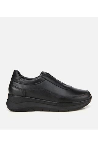 Hotiç Kadın Deri Siyah Lastik Detaylı Dolgu Topuklu Günlük Loafer 01ayh314480a100 01ayh314480a100 Siyah