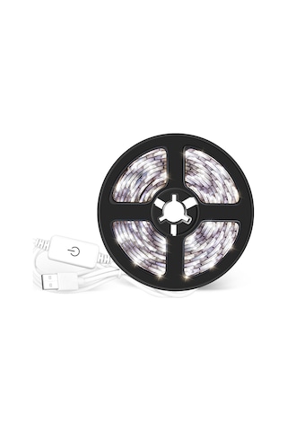 Padalink Usb Kontrollü Dokunmatik Dimmable Led Işık Şeridi, Ev Kabineti Dekorasyonu, 1m Beyaz Işık Beyaz
