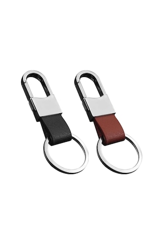 Skycity Gümüş Renkli Yumuşak Deri Araba Anahtarı Kılıfı - 2 Adet Set, Fonksiyonel Anahtar Çantası