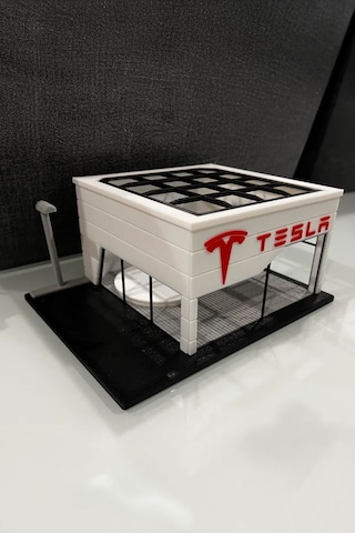 Tesla Showroom Tasarımlı Dekoratif Diorama 1:64