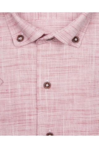 Bol Kesim Kısa Kollu Kırmızı Erkek Gömlek Kırmızı