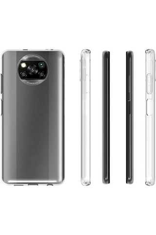 Xiaomi Poco X3 Kilif Seffaf Silikon Hibrit Case 390885510