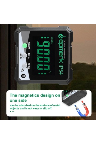 Lepmerk Ip54 4 90 Taşınabilir Dijital Eğim Ölçer Lcd Arka Yeşil