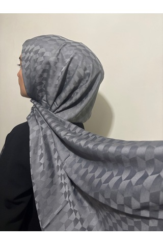 Moda Derin Gri Jakar Şal 03