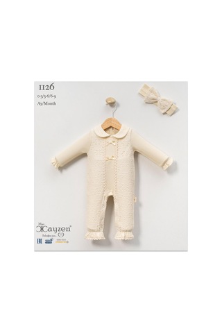 Cayzen Purelace Kız Tulum Bandanalı 1126 Bej Bej