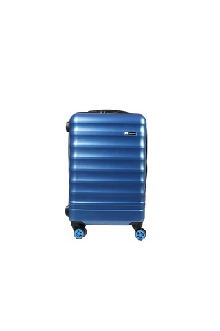 Vegmann Tartılı Scadel Mavi Orta Boy Valiz Mavi