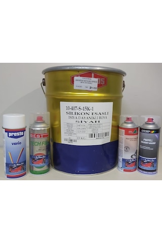 Motip Isıya Dayanıklı Yanmaz Siyah/Gümüş/Gri Boya 400 ML (523746015)