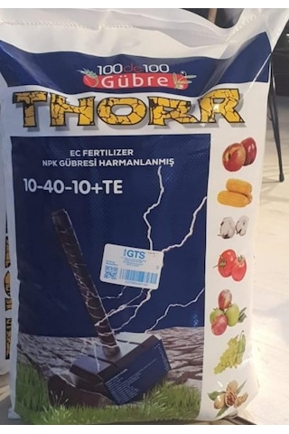 Thorr 10-40-10 Dengeli Npk Klorsuz Gübre Damlama Gübresi 20 Kg