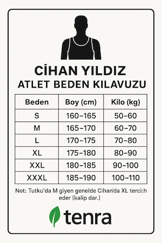 Beyaz Askılı Erkek Atlet %100 Pamuk Beyaz