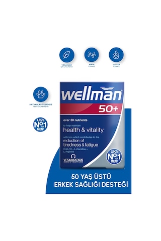 Vitabiotics Well Man 50+ Yaş 30 Tablet