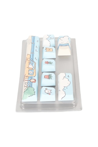 Xindoker 8 Adet Pbt Klavye Anahtarı Seti - Termal Süblimasyon Teknolojisi - Yükseklik - 61/87/104/108 Tuşlu Mekanik Klavyeler İçin Uyumlu - Dıy Dekoratif Anahtar Takımı