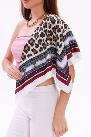 Tarzını Seç Safari Leopar Model Fular Bandana Şal Estascarf 70x70 Cm
