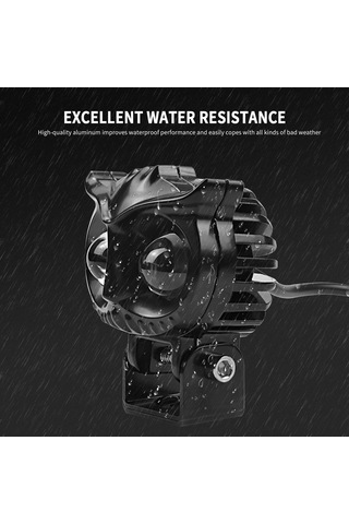 Suofeng Motorcycle Led Yardımcı Farları, 12-85v, Ip65 Su Geçirmez, Beyaz+sarı Işık, 2 Adet, Aluminyum Gövde, Kolay Kurulum