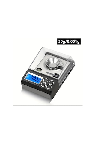 Xuweiwei 1pc 30g 0.001g Hassasiyetli Dijital Miligram Ölçeği Profesyonel Mini Elektronik Denge Tozu Altın Mücevher Mutfak Ölçeği -