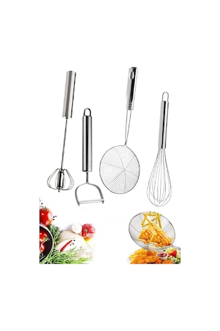 Tilbe Home Çelik Yumurta Çırpıcısı Tel + Basmalı Çelik Çırpıcı + Gri