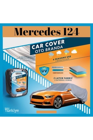Mercedes 124 İle Uyumlu Oto Branda Su Geçirmez 4 Mevsimlik Araca Özel Araç Örtüsü Araba Brandası 1 Adet