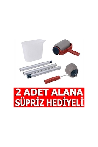 Damlatmayan Boya Rulosu Seti Saplı Tavan Duvar Boyama Rulo Fırça
