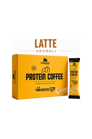 Mustang Nutrition Protein Coffee Latte Aromalı 10 Gr X 20 Servis 200 Gr Yüksek Proteinli Kahve Çözünebilir
