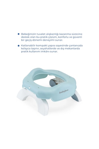 Babyjem Portatif Lazımlık + 5 Poşet 591 Yeni Soft Mavi