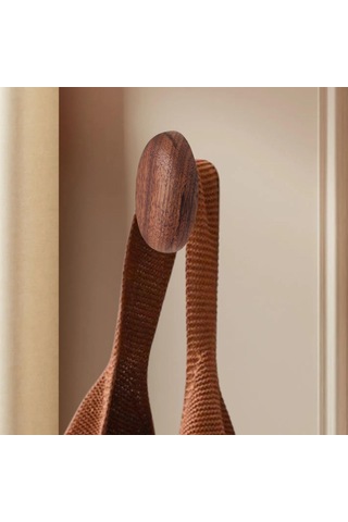 Homyl Yurt Yatak Odası Ev Için Ahşap Duvar Kanca Minimalist Oval