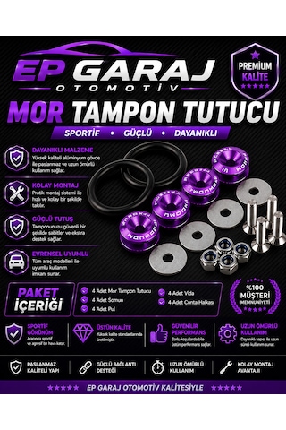 Sarı Zeminli Mor Tampon Tutucu Sportif Ve Güçlü Tasarım