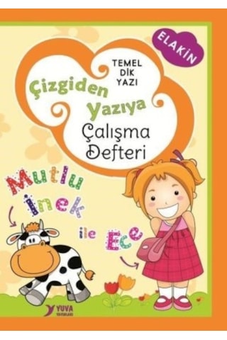 Çizgiden Yazıya Çalışma Defteri Mutlu Inek ile Ece