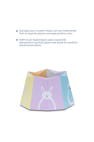 Babyjem Karton Seyahat Lazımlığı Desenli Beyaz